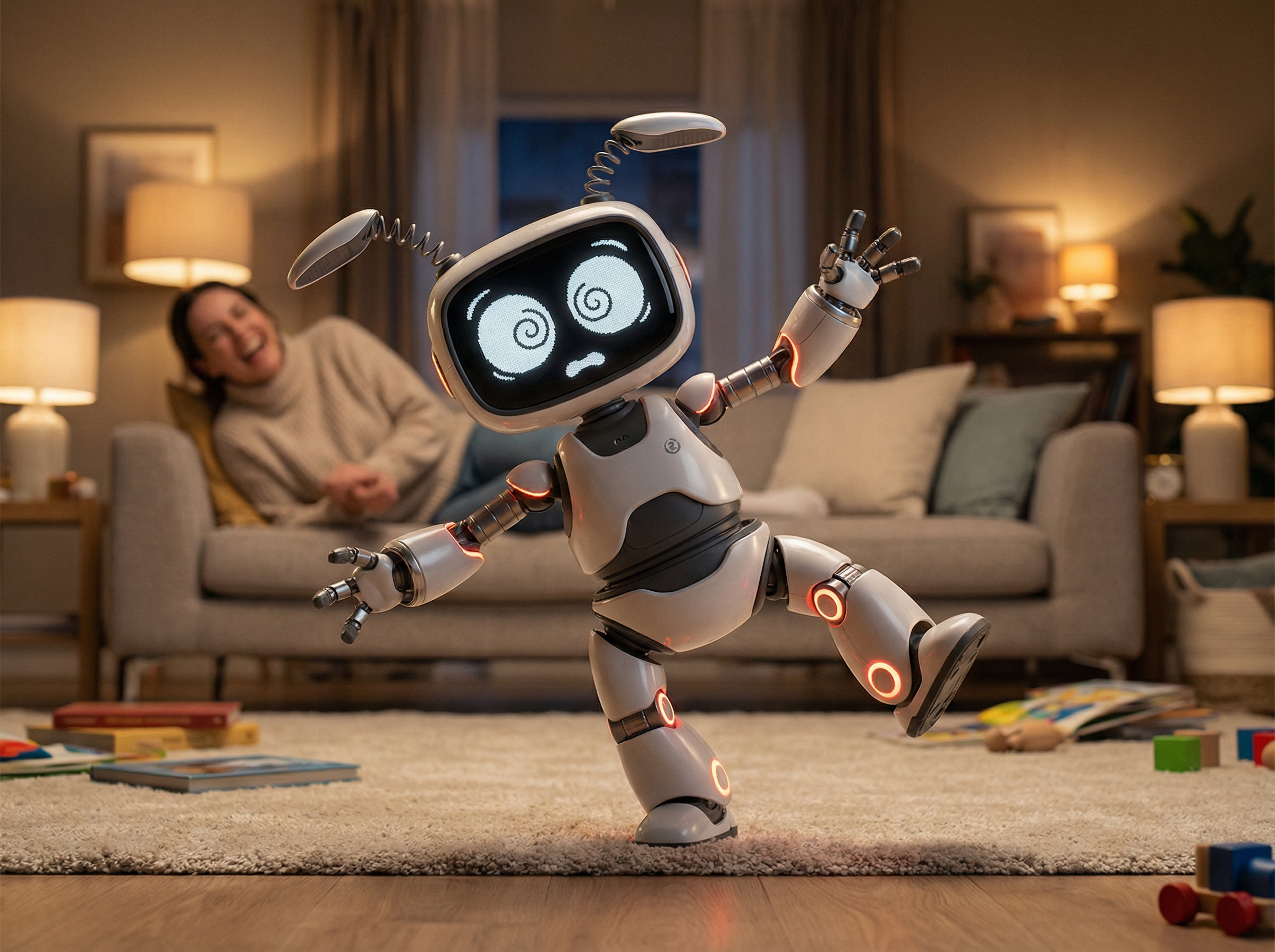 Rocket Fourth performing comedy with a person laughing